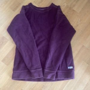 Pink/victoria secret ribbed sweatshirt